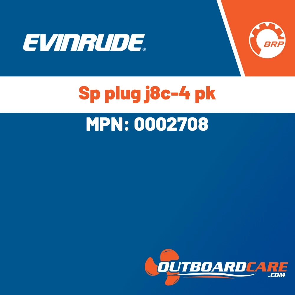 Evinrude - Sp plug j8c-4 pk - 0002708