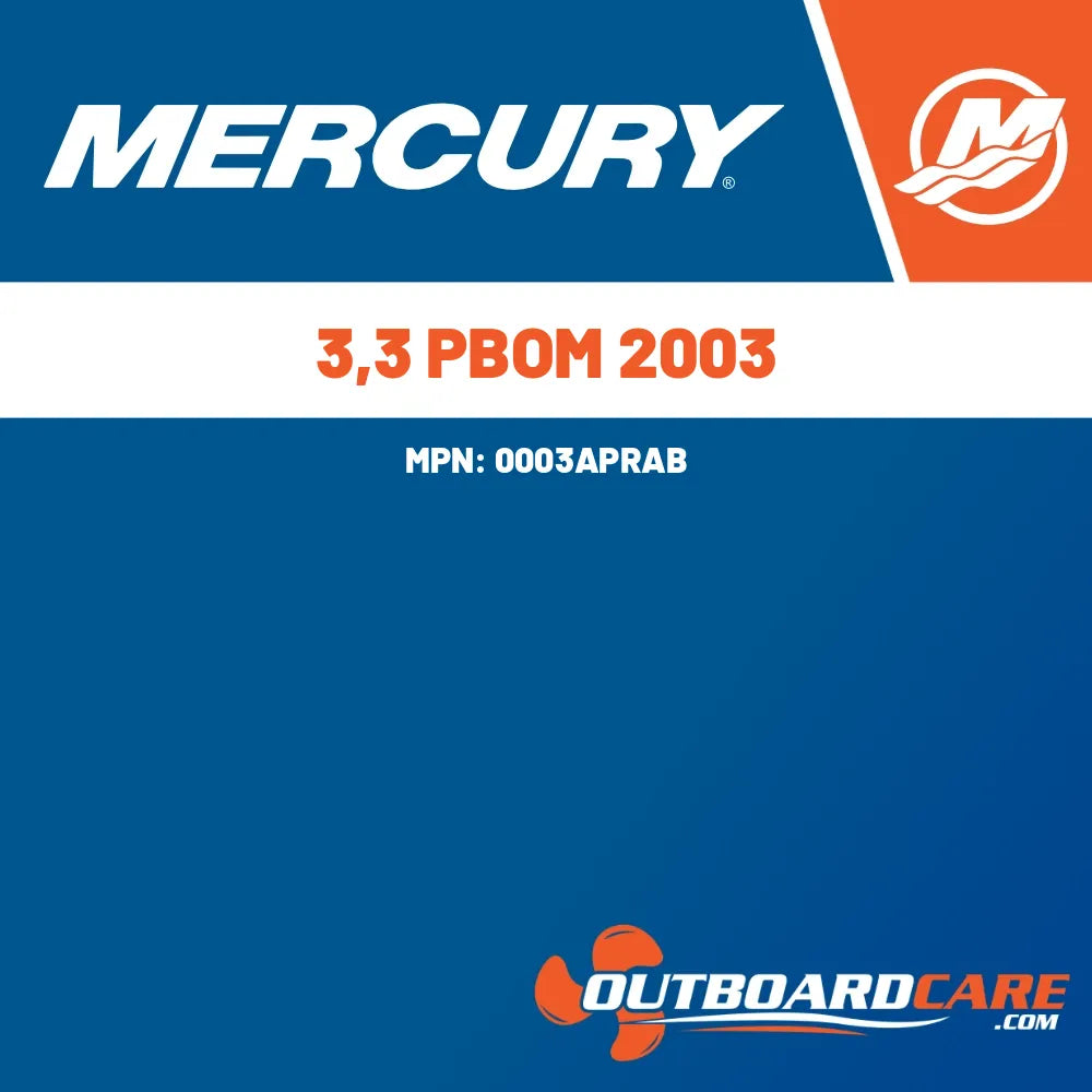 0003APRAB 3,3 pbom 2003 Mercury