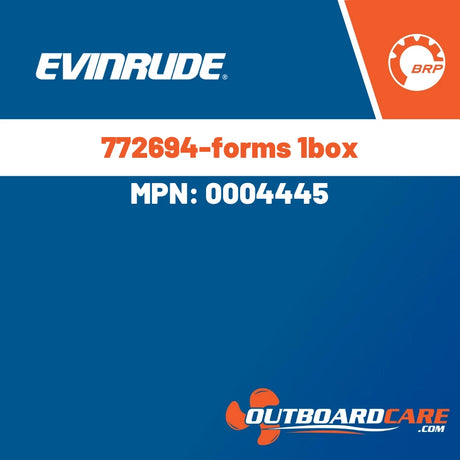 Evinrude - 772694-forms 1box - 0004445