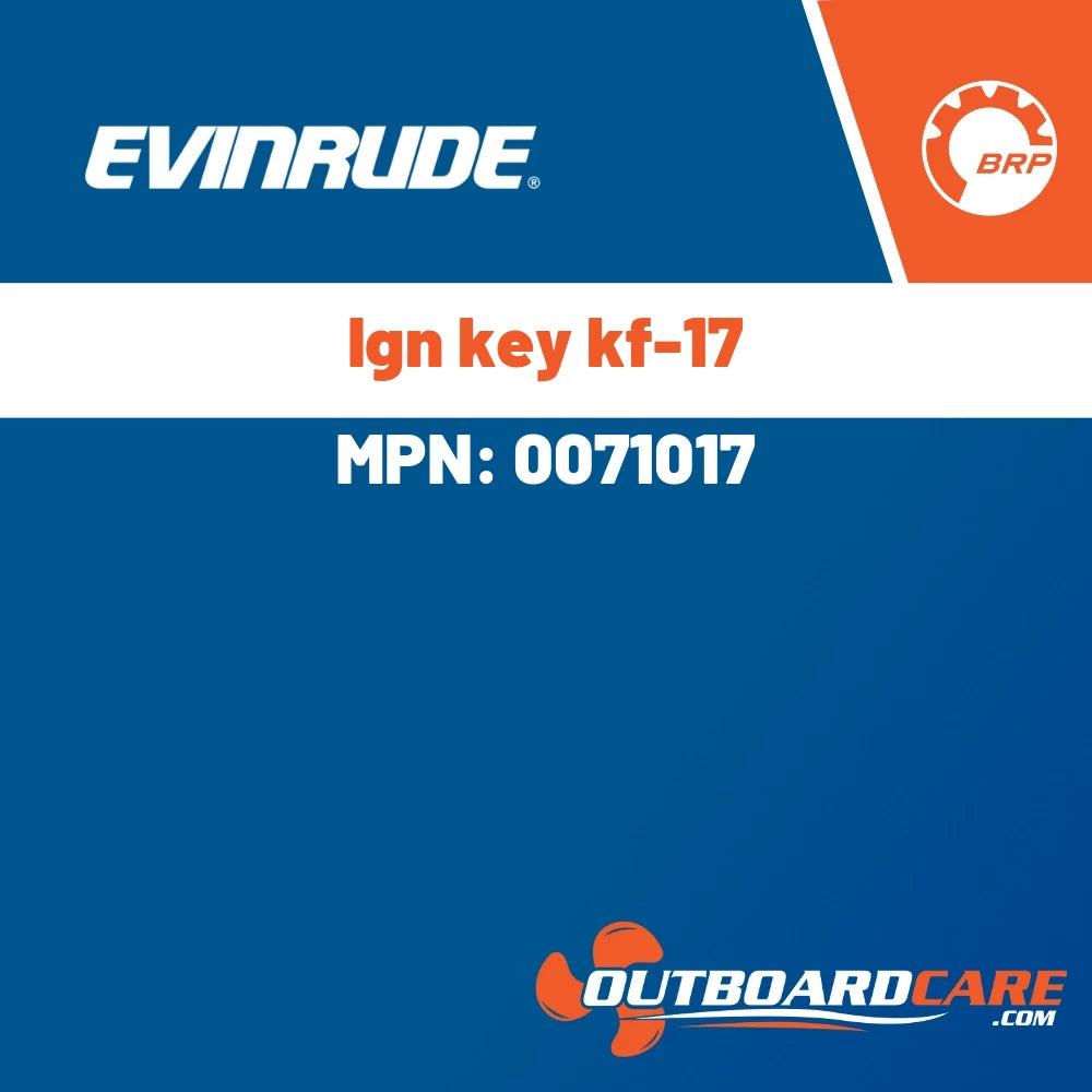 Evinrude - Ign key kf-17 - 0071017