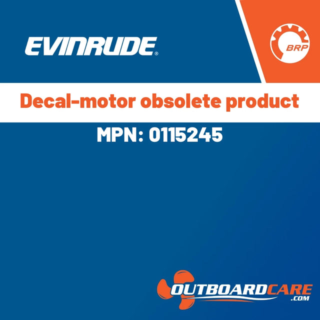 Evinrude - Decal-motor obsolete product - 0115245