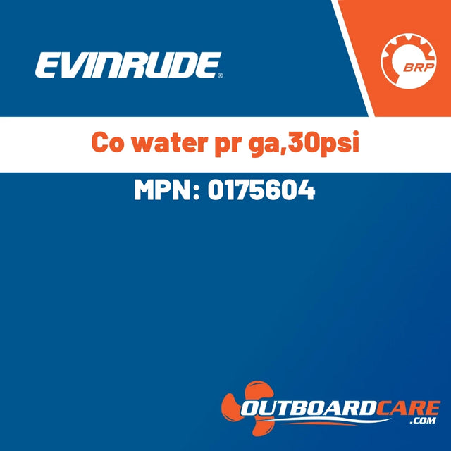 Evinrude - Co water pr ga,30psi - 0175604