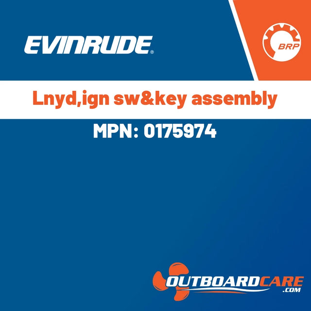 Evinrude - Lnyd,ign sw&key assembly - 0175974