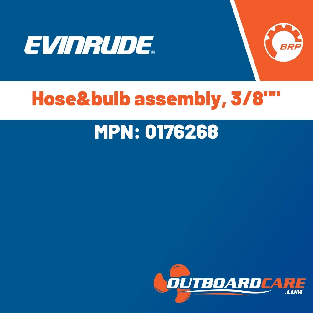 Evinrude - Hose&bulb assembly, 3/8"" - 0176268
