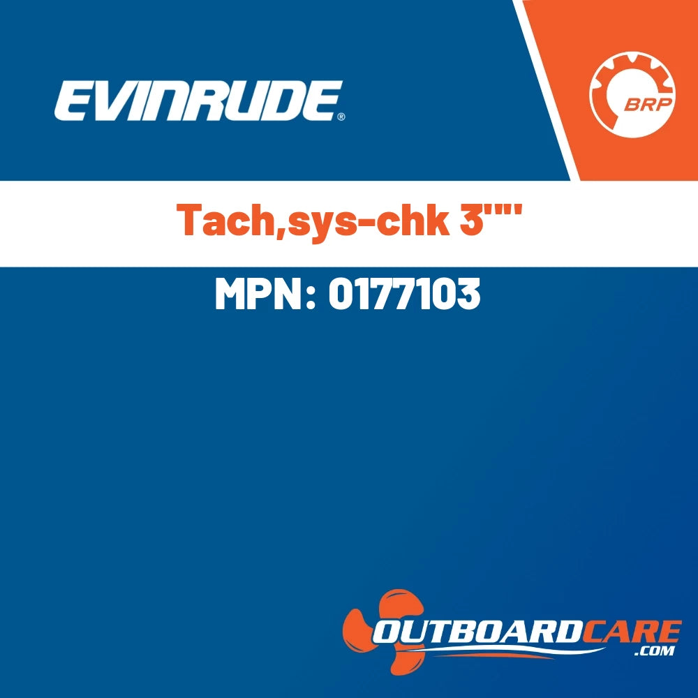 Evinrude - Tach,sys-chk 3"" - 0177103