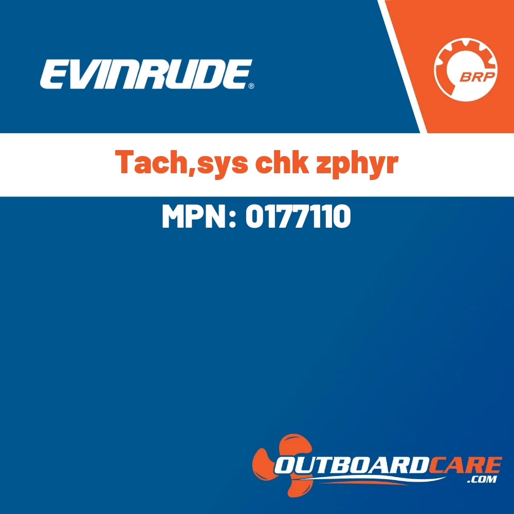 Evinrude - Tach,sys chk zphyr - 0177110