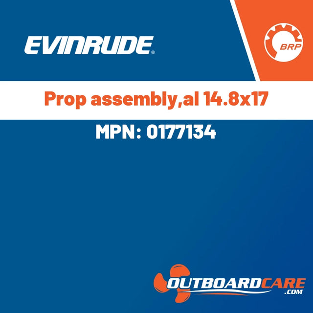Evinrude - Prop assembly,al 14.8x17 - 0177134