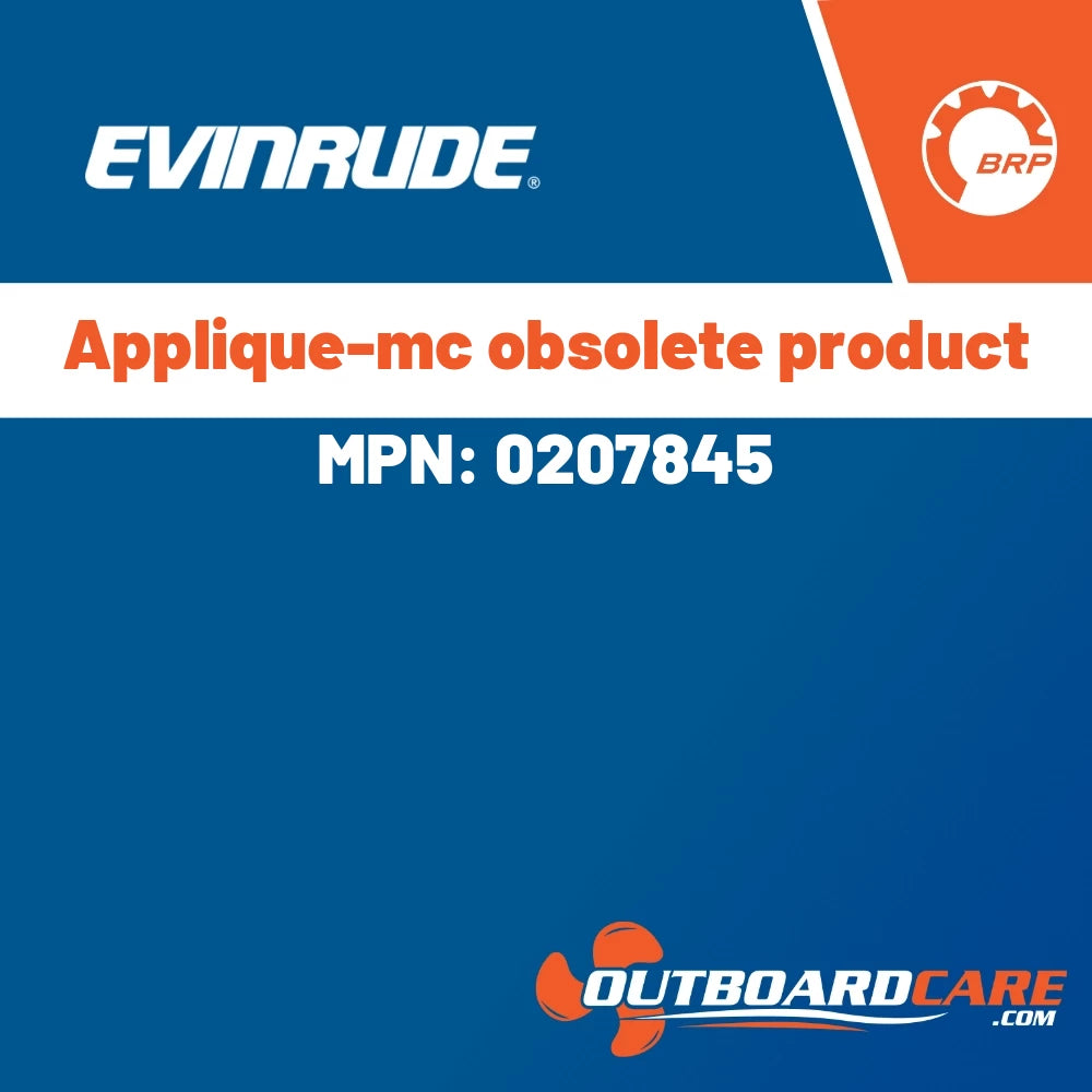 Evinrude - Applique-mc obsolete product - 0207845