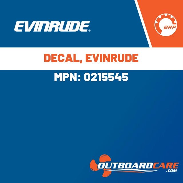 Evinrude, DECAL, EVINRUDE, 0215545