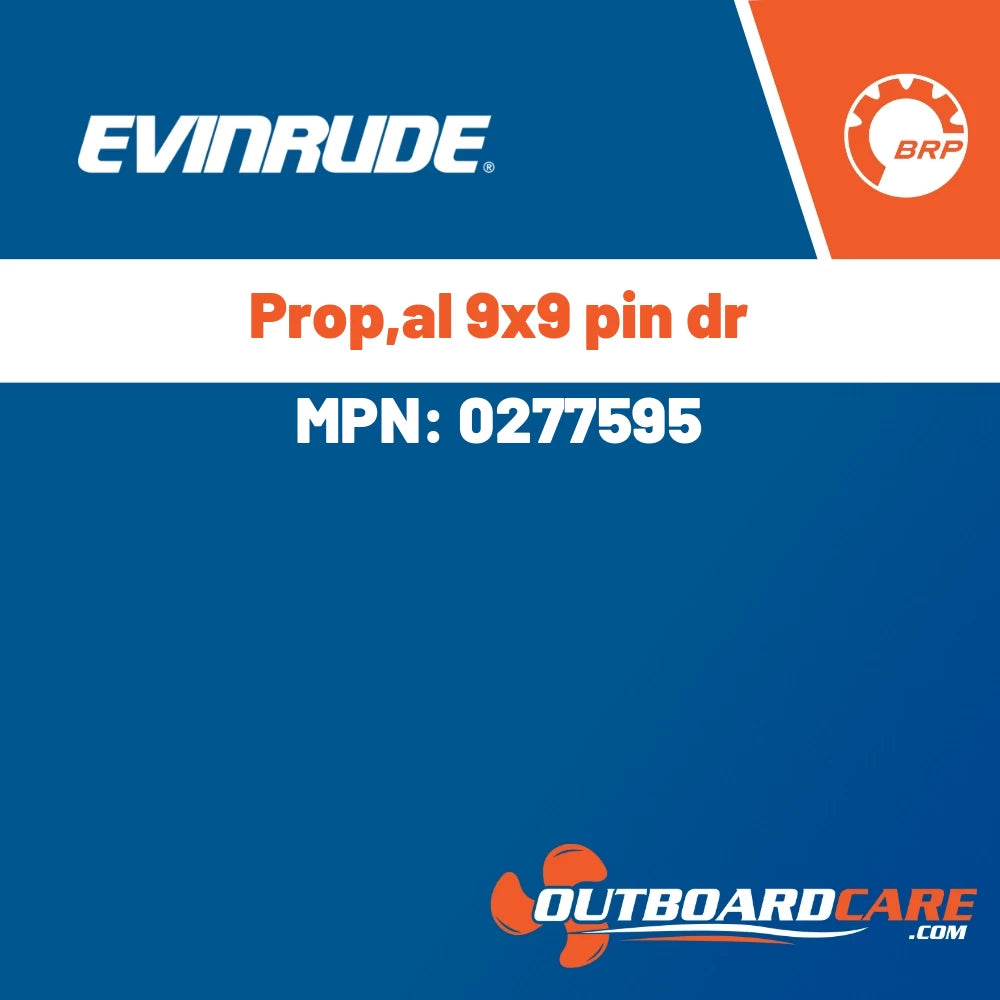 Evinrude - Prop,al 9x9 pin dr - 0277595