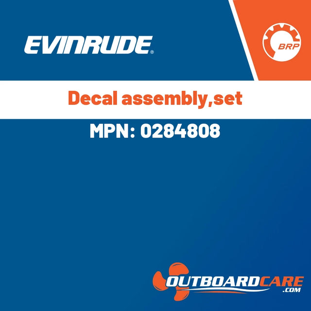 Evinrude - Decal assembly,set - 0284808