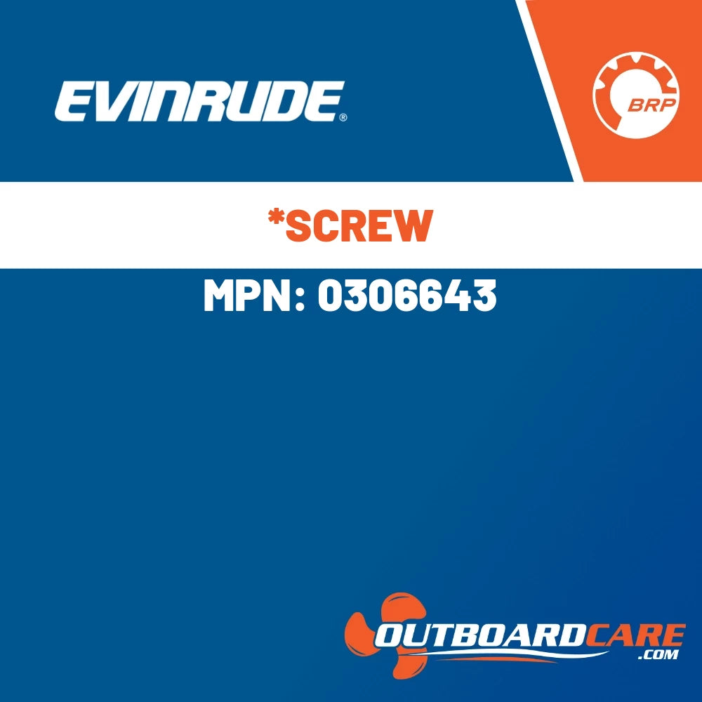 Evinrude, *SCREW, 0306643