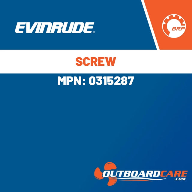 Evinrude, SCREW, 0315287