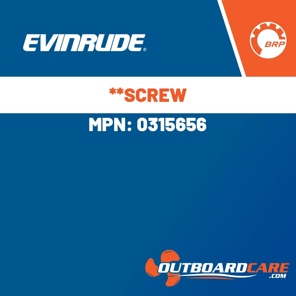 Evinrude, **SCREW, 0315656