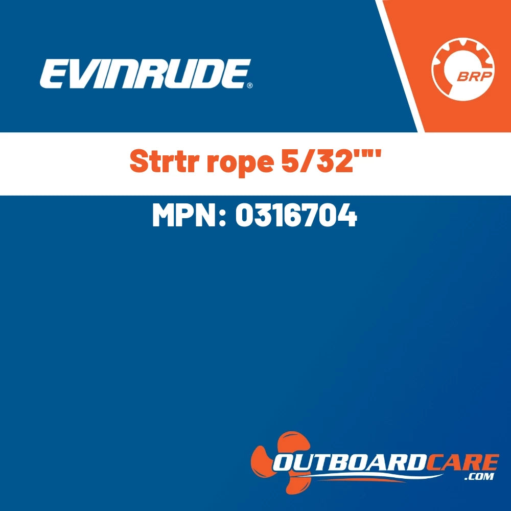 Evinrude - Strtr rope 5/32"" - 0316704