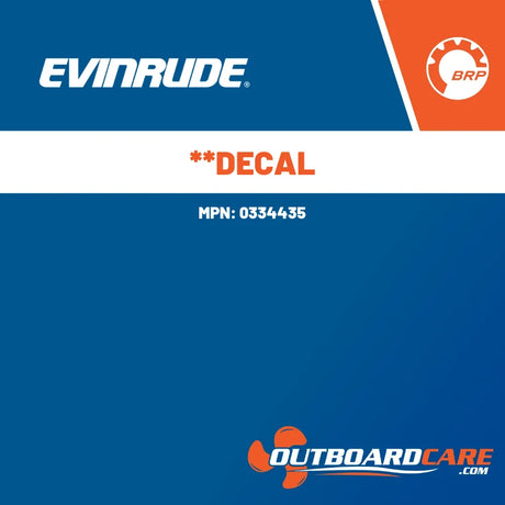 0334435 **decal Evinrude