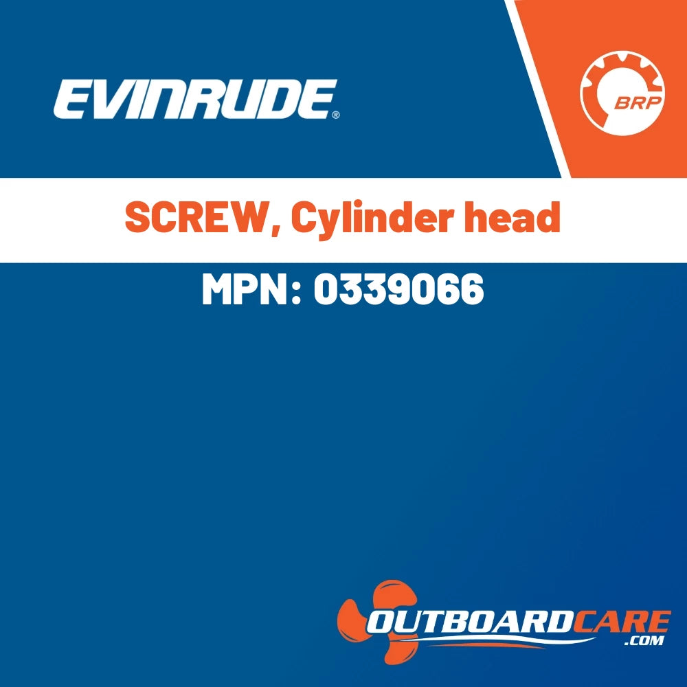 Evinrude, SCREW, Cylinder head, 0339066