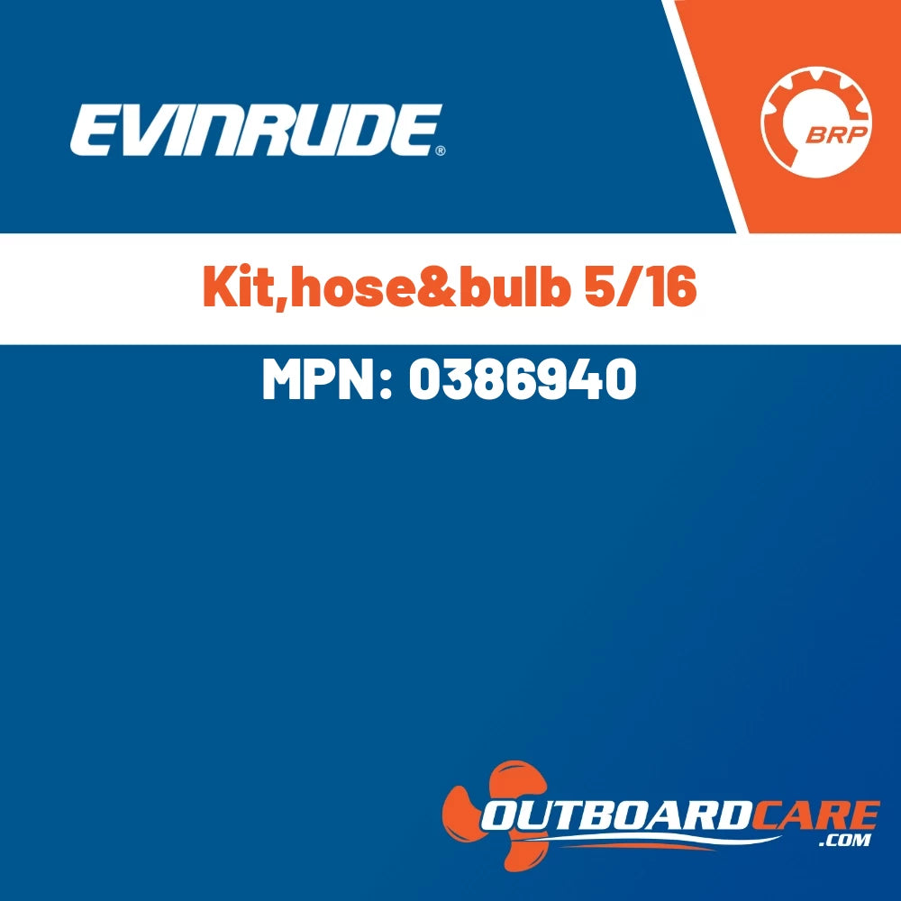 Evinrude - Kit,hose&bulb 5/16 - 0386940