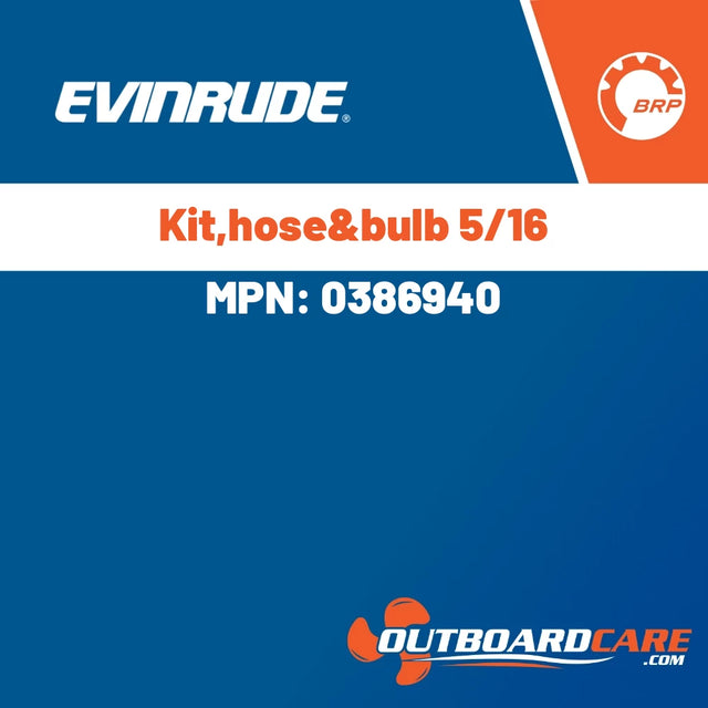 Evinrude - Kit,hose&bulb 5/16 - 0386940