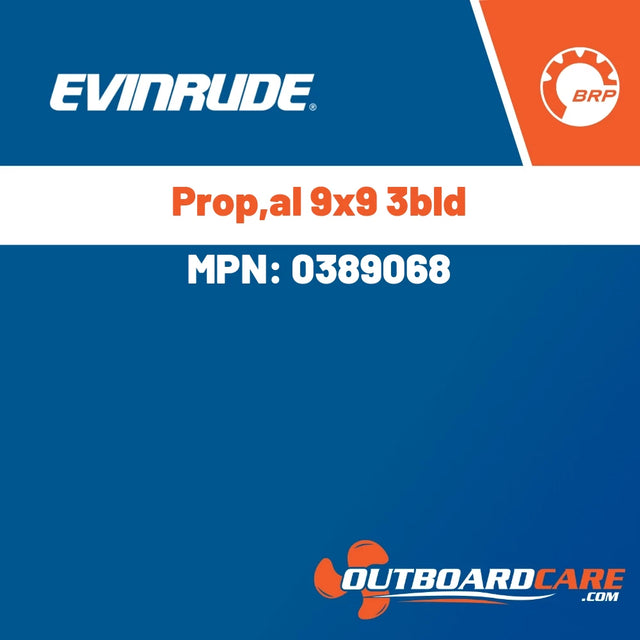 Evinrude - Prop,al 9x9 3bld - 0389068