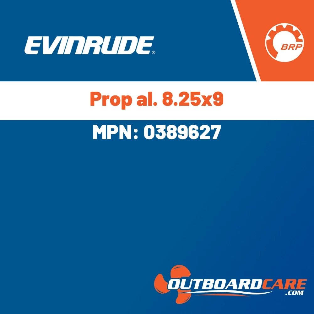 Evinrude - Prop al. 8.25x9 - 0389627
