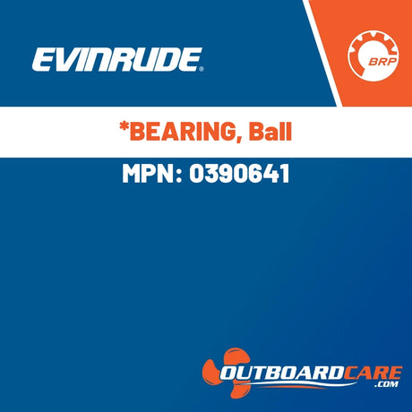 Evinrude, *BEARING, Ball, 0390641