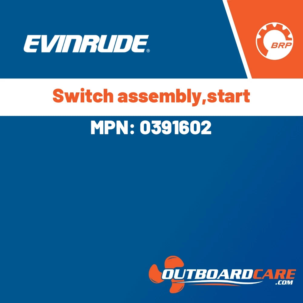 Evinrude - Switch assembly,start - 0391602