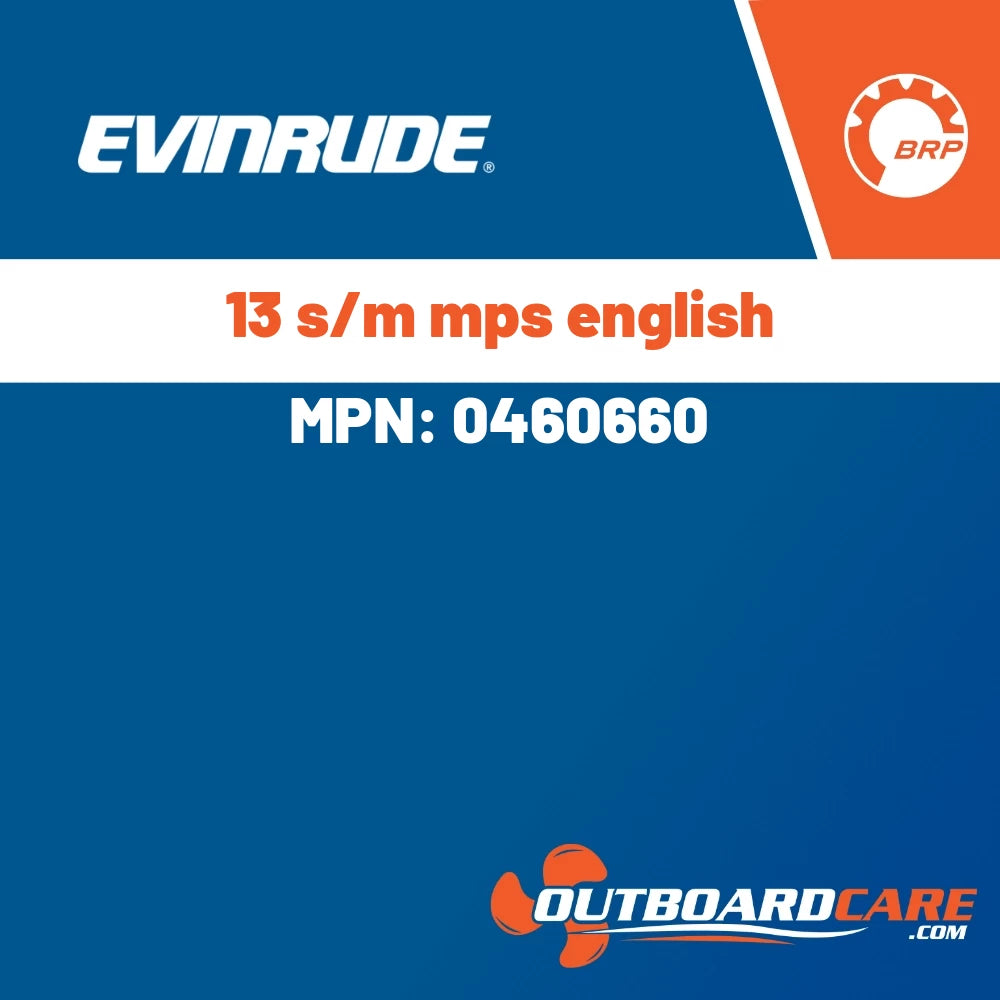 Evinrude - 13 s/m mps english - 0460660