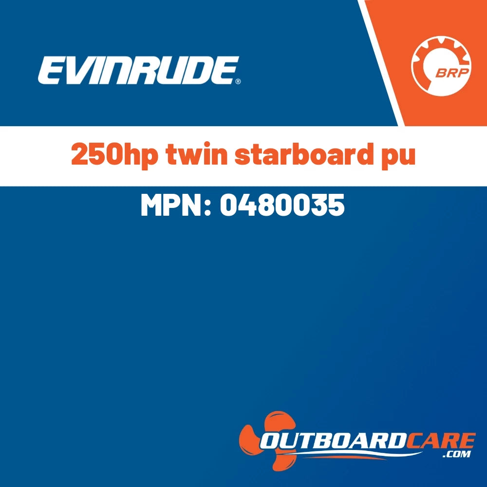 Evinrude - 250hp twin starboard pu - 0480035