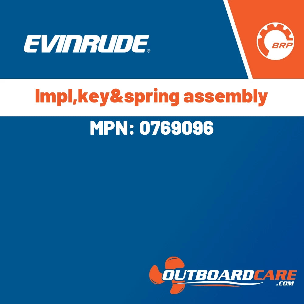 Evinrude - Impl,key&spring assembly - 0769096