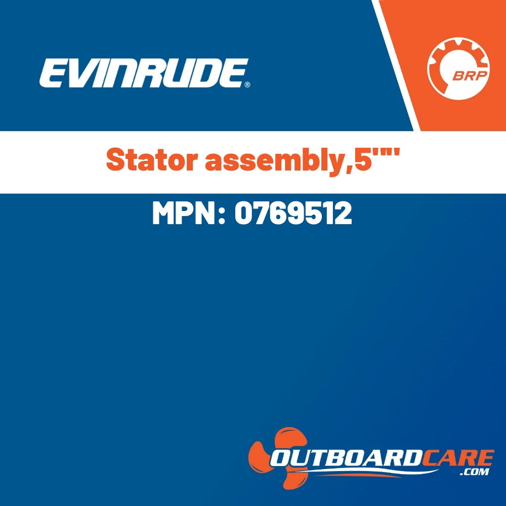 Evinrude - Stator assembly,5"" - 0769512