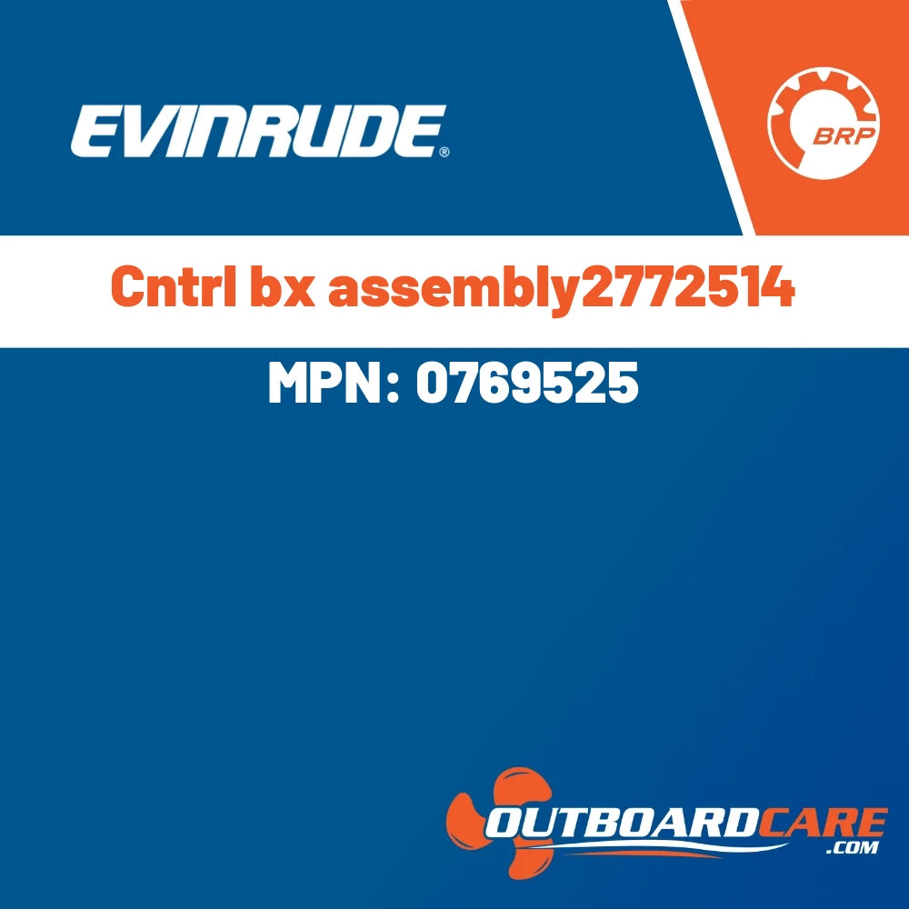 Evinrude - Cntrl bx assembly2772514 - 0769525