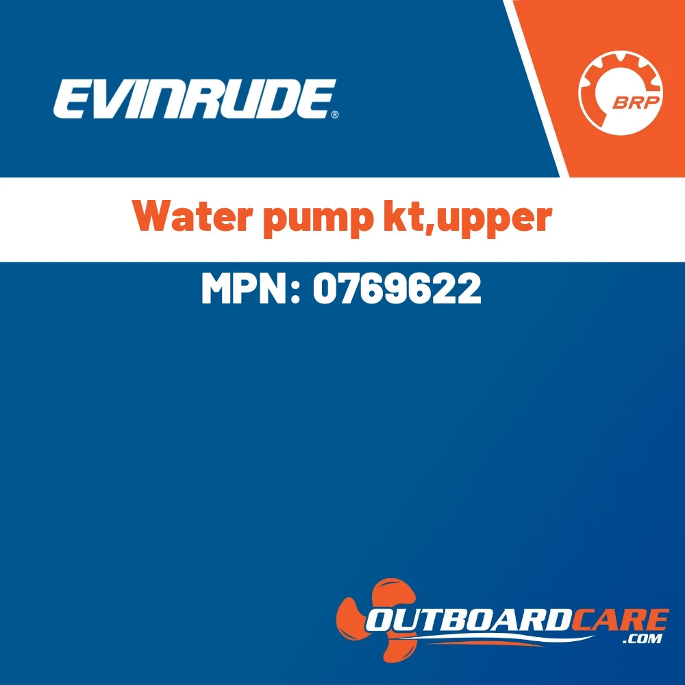 Evinrude - Water pump kt,upper - 0769622