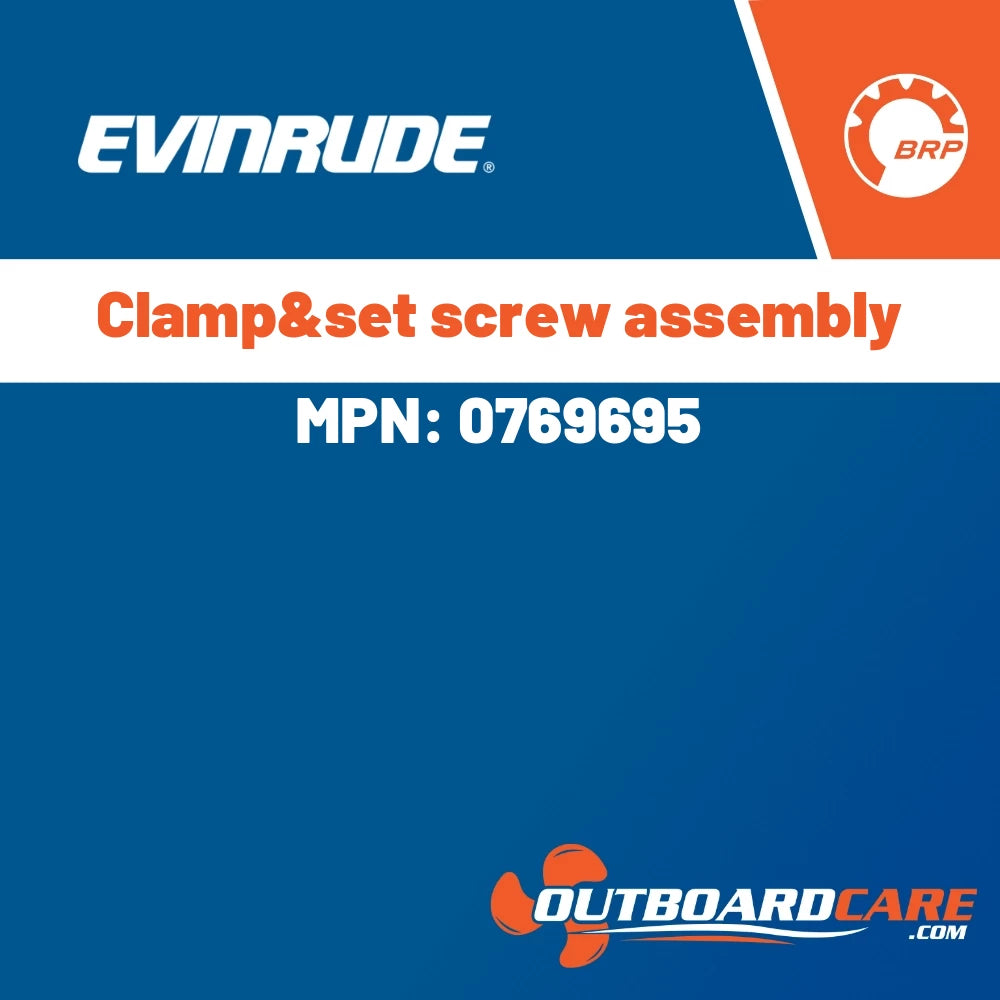 Evinrude - Clamp&set screw assembly - 0769695