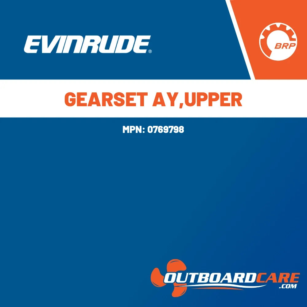 0769798 Gearset assembly,upper Evinrude