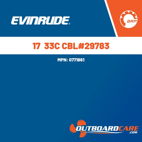 0771861 17  33c cbl#29783 Evinrude