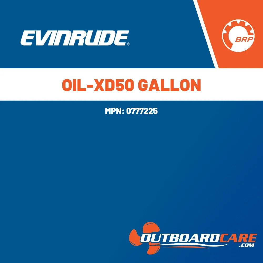 0777225 Oil-xd50 gallon Evinrude