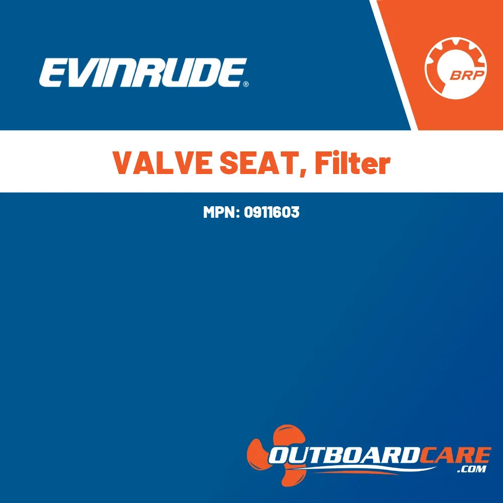 0911603 Valve seat, filter Evinrude