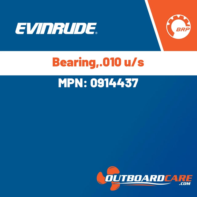 Evinrude - Bearing,.010 u/s - 0914437