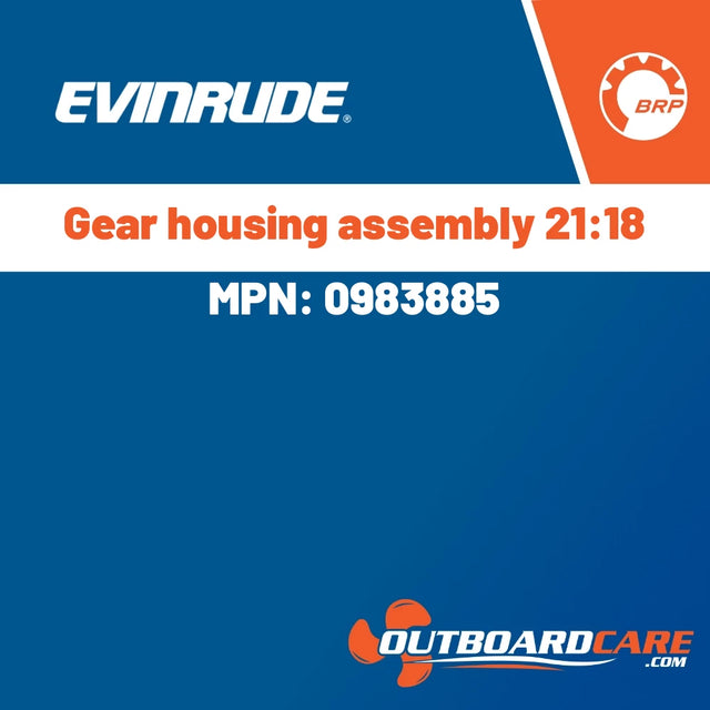 Evinrude - Gear housing assembly 21:18 - 0983885