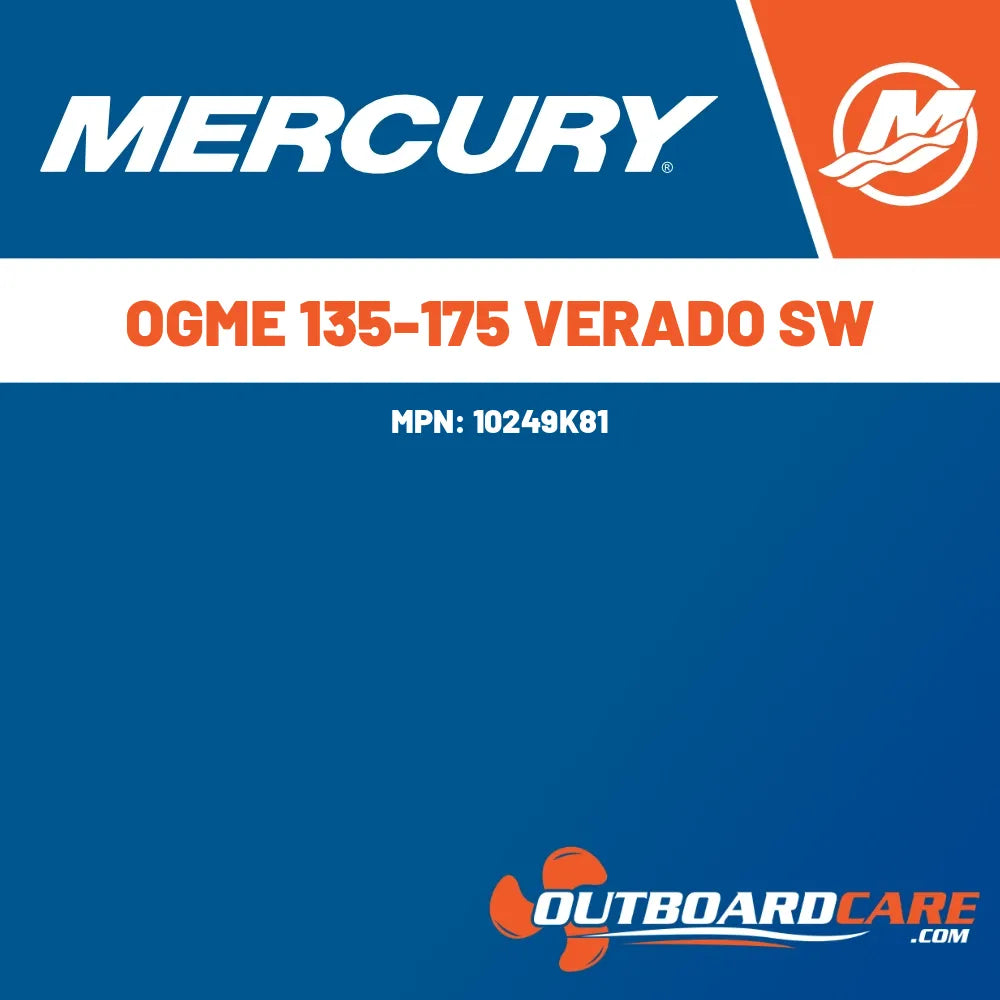 10249K81 Ogme 135-175 verado sw Mercury