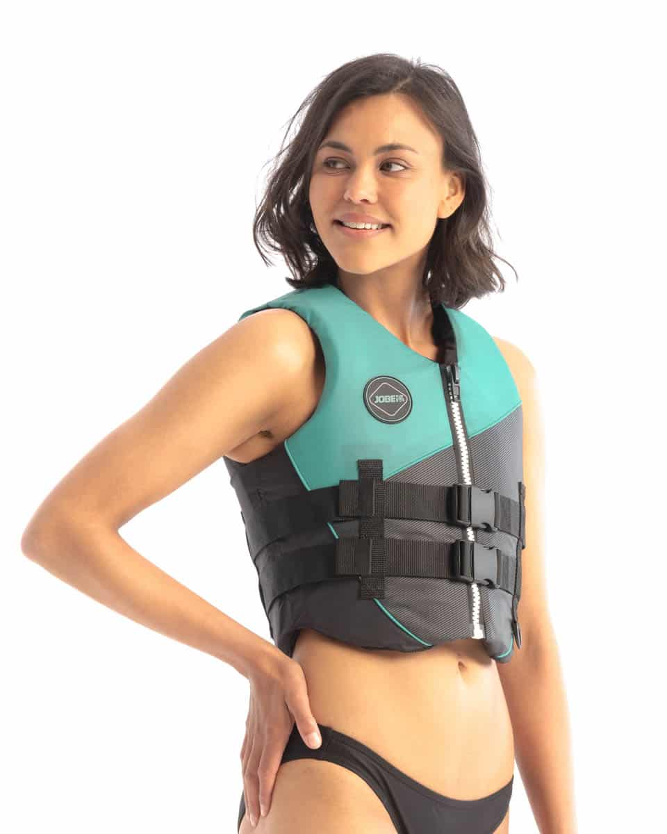 Nylon Life Vest Women Vintage Teal