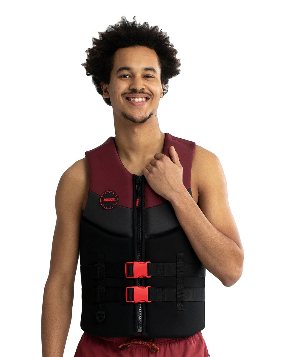 Neoprene Life Vest Men Burgundy Red