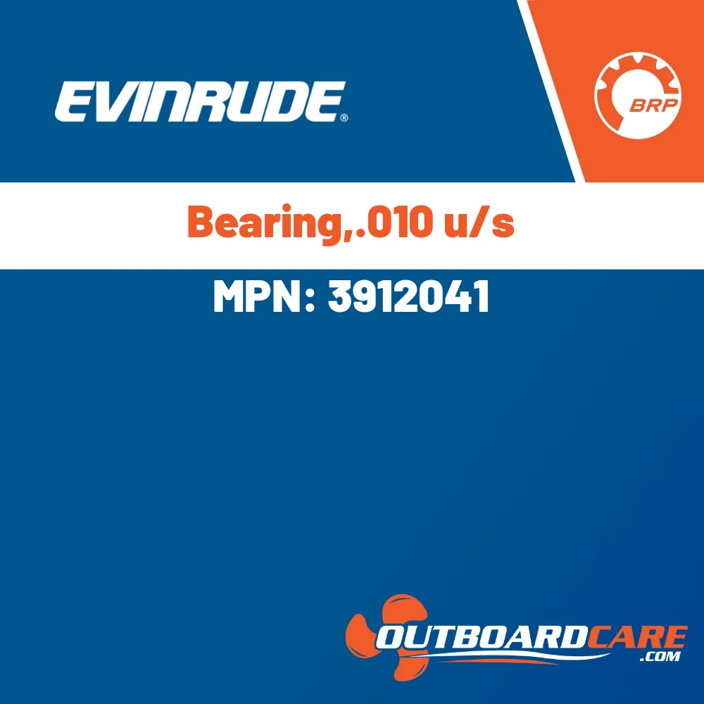 Evinrude - Bearing,.010 u/s - 3912041