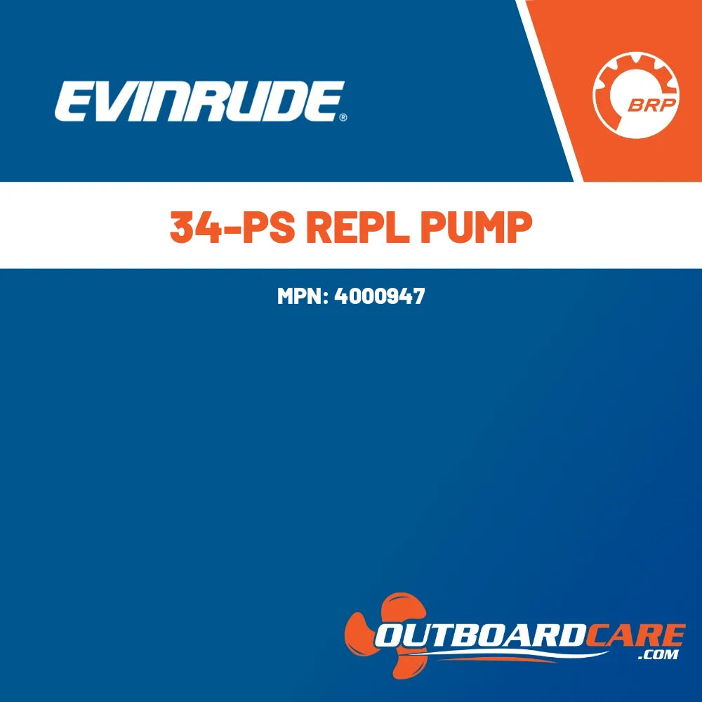 4000947 34-ps repl pump Evinrude