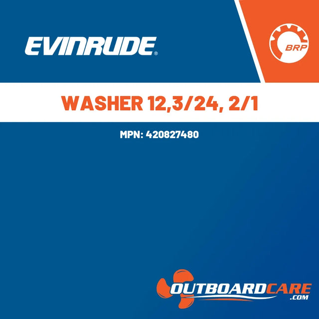 420827480 Washer 12,3/24, 2/1 Evinrude