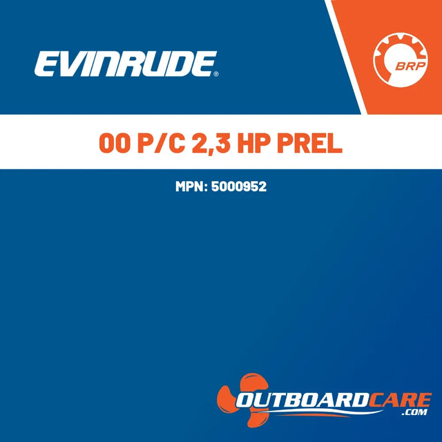 5000952 00 p/c 2,3 hp prel Evinrude