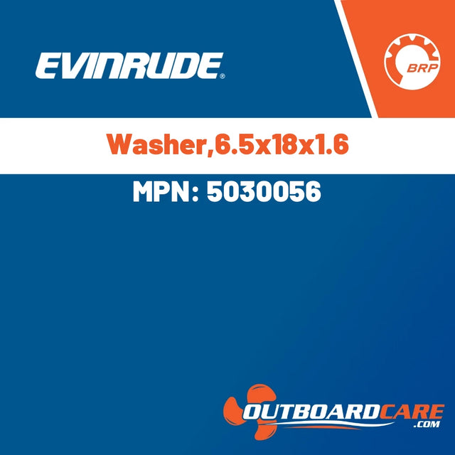 Evinrude - Washer,6.5x18x1.6 - 5030056