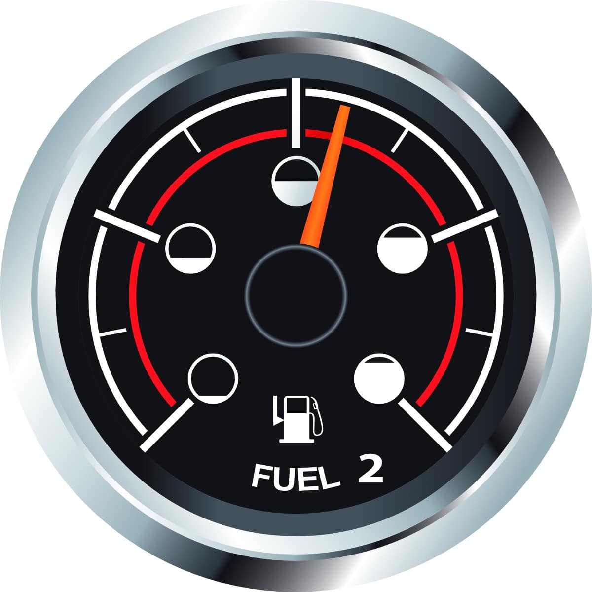 Black Fuel Level Meter Auxiliary Tank 2