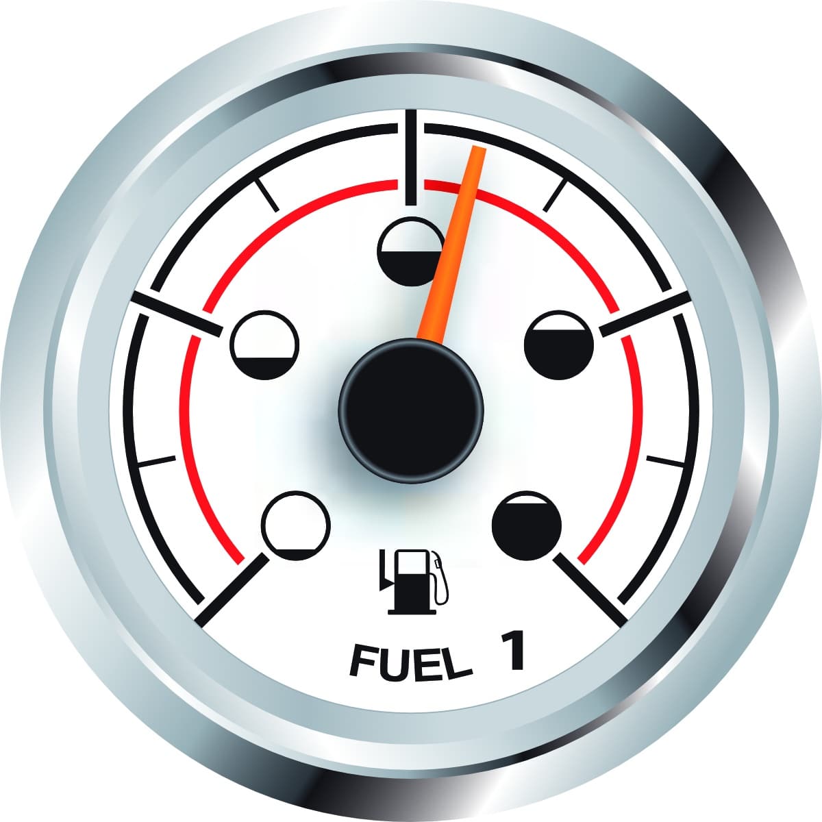 White Fuel Level Meter Auxiliary Tank 1